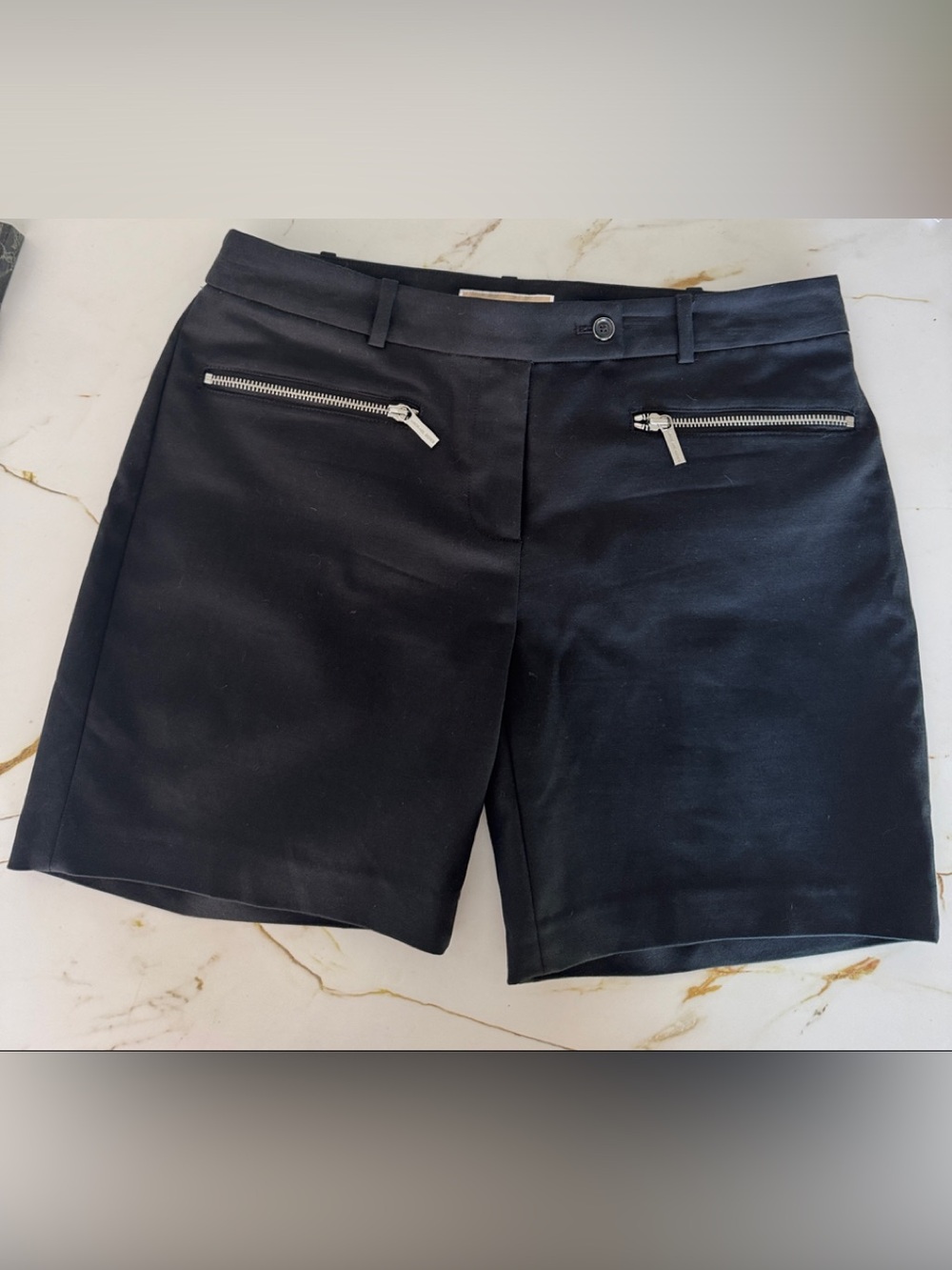 Never Worn Black Michael Kors Women's Zip-Pocket Dress Shorts.
